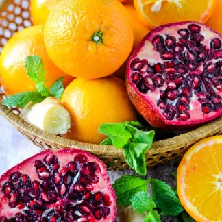 Pomegranate Orange White